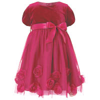Monsoon Children紅色泡泡連身裙，腰間以蝴蝶結點綴，最襯家中的小公主。$800（d）