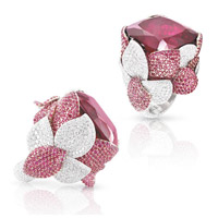 Vento Atelier 18K白金、玫瑰金鑲紅寶石及鑽石戒指 未定價（A）