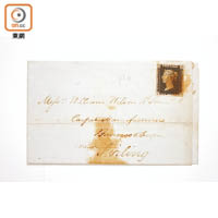 全球首枚郵票黑便士，早於1840年5月在英國發行，以黑色油墨印製，票面圖案為維多利亞頭像。目前唯一的整版黑便士存放於大英博物館。