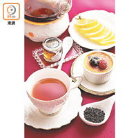錫蘭紅茶加入檸檬和蜜糖調味，能中和焦糖燉蛋那份濃重奶香，以及Creamy口感。