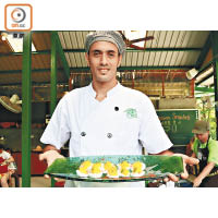 「可食風景」有來自瑞士的靚仔廚師，以鮮摘食材，製作美味的綠色美食。