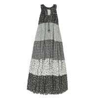 Yvonne S黑色拼灰色印花長傘裙 $5,035（A）