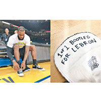 身為Nike贊助球員的「大帝」曾於去年NBA總決賽期間，將呢對內外側分別加入Swoosh標誌及哈哈笑圖案的Converse Chuck Taylor All Star'70着過上腳（當然唔係落場）。
