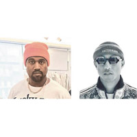 Kanye West（左）及Pharrell Williams（右）兩大音樂潮人同時捧場，加上與Nike聯名合作，CACTUS PLANT FLEA MARKET火速成為人氣潮牌。