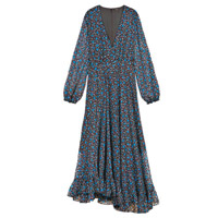Maje藍×黑色碎花連身裙 $3,490（B）