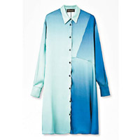 Sportmax Code<br>漸變藍色恤衫裙 $5,080（D）