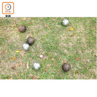 法式滾球玩法：拋擲滾球，最接近目標球的，即可得分。