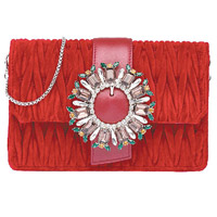 MIU MIU紅色絲絨手袋 $10,350（D）