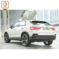 與第二代Q3相比，全新Q3 Sportback的車長稍增16mm，車闊輕微收窄6mm，至於車身高度下調了49mm。