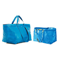 時裝品牌BALENCIAGA曾推出一款與FRAKTA Bag極為相似的皮革袋款，兩者價錢分別為2,145美元及0.99美元，相差2千多倍。