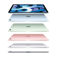 iPad Air 2020共有5色選擇，容量有64GB及256GB兩個版本。<br>售價︰$4,799起（預計10月在港推出）