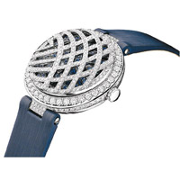 Perspectives de Chaumet Mirage白金神秘腕錶鑲嵌明亮式切割鑽石及圓形藍寶石（A）