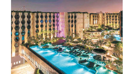共有606間客房的悅樂聖淘沙酒店，於上年才正式開幕。