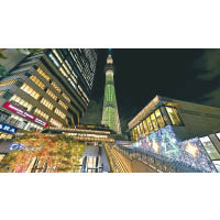 東京晴空塔城有40萬顆燈飾點綴，場內更特設以晴空塔為背景的打卡位。