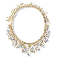 Tiffany & Co.Jean Schlumberger®18K黃金及鉑金鑲鑽石（主石逾6卡）Petal Fringe頸鏈 $119.4萬（A）