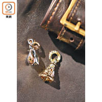 LONE ONES Tear Bell S K18 Ring & K18 Petal $16,500（左）、18K Yellow Gold Crane Bell $32,900（右）（B）