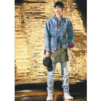 DIESEL牛仔褸 $3,700、<br>D-KRAS牛仔褲 $2,400、<br>Cap帽 $650（B）