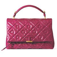 TOD'S桃紅色菱形絎縫手袋 $16,800（B）