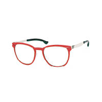 ic!berlin Westside紅色框拼金屬鏡臂光學眼鏡 $4,280（A）