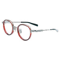 WOLFGANG PROKSCH BK32紅色框拼金屬鏡臂光學眼鏡 $4,580（A）