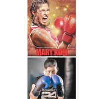 電影《Mary Kom》（上）講的是印度女拳手Mary Kom（下）的故事，她本人已取得東奧入圍資格。