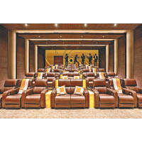 設有40席的電影室，每張椅子均採用真皮製造。