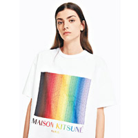 Maison Kitsuné漸變彩虹 Oversized Tee $1,000（E）