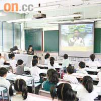 學校透過校園電視台取代早會公布流感消息，避免學生聚集。