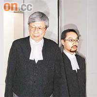 華懋代表律師張健利（左）在庭上公開小甜甜不為人知的「種生基」舉動。
