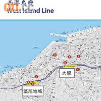 西港島綫的三個新車站共有十四個出入口，區內九成居民都可徒步前往車站，使社區更緊密相連。