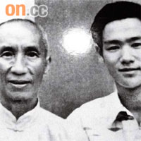 國際巨星李小龍師傅、詠春拳一代宗師葉問（左），曾於聖士提反書院就讀。	（黑白資料圖片）