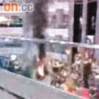 ○六年十一月本港時代廣場聖誕樹因燈串短路着火。