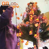 聖誕將至，不少市民於家中以聖誕燈串裝飾聖誕樹，以增氣氛。