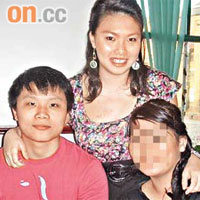 何紹東（左）及他的胞姊（中）在今次劫案中分別一死一傷。
