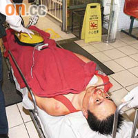 一名男跑手不適送往廣華醫院治理。