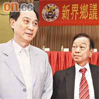 林偉強（左）捲入侵吞租金津貼醜聞，劉皇發（右）認為若指控屬實，難免對明年鄉議局改選造成影響。