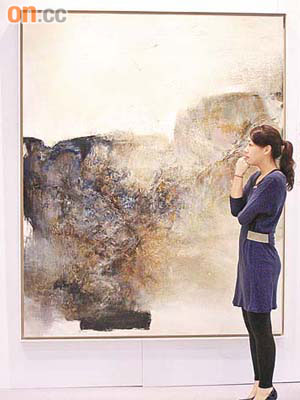 蘇富比春季拍賣會搜羅四幅著名畫家趙無極的畫作，表達趙氏在二十多年間的創作轉變，圖為《10-3-78》。