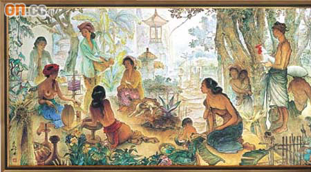 李曼峰的巨型油畫《峇里民采》昨日連佣金以二千五百三十萬元成交。