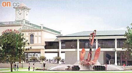 新海事博物館前面空地將設置「海上巨人號」船錨。