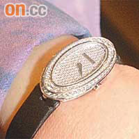 鑲滿閃石嘅Tiffany & Co.手錶，典雅高貴。
