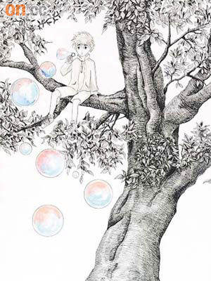 中二女生黃建甄的《在樹上聯想》，旨在表達她對自由的嚮往。	（黃建甄提供相片）