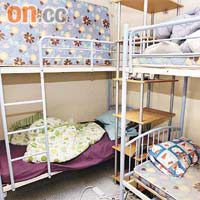 毛夢索在球隊宿舍的床位。