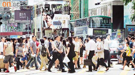 香港空氣污染嚴重，其中八條主要街道更是重災區。	（陳錦輝攝）