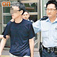 涉案男子被捕帶署調查。