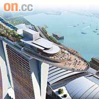 濱海灣金沙的中心是三座酒店連空中花園，今日正式開幕，料成為港旅客的新旅遊景點。