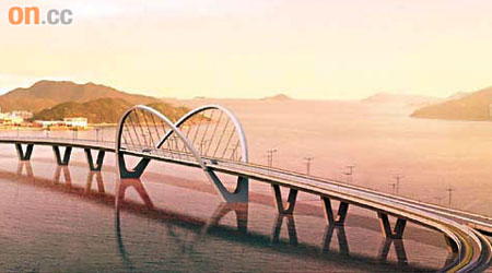 將軍澳跨灣大橋選用的「活力無限」方案與廣西南寧大橋相似。