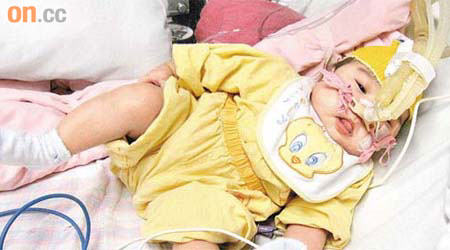 茵茵現時仍然在廣華兒童深切治療部留醫，等候赴台做手術。