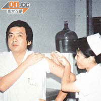 李壽東曾是台灣第一位嘗試接種乙型肝炎疫苗的人。	（榮總紀念特刊圖片）