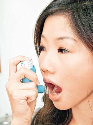 不少哮喘病人同時有鼻敏感。	（資料圖片）