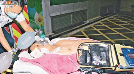 菲律賓籍男子送院時已陷昏迷，惜搶救不治。	（楊偉嶽攝）